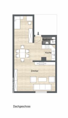 Leerstehende – 1-Zimmer Wohnung in Waldkirch, 79183 Waldkirch, Dachgeschosswohnung
