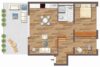 Hochwertige Attika-Wohnung in Gundelfingen - Grundriss