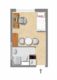Charmantes 1-Zimmer-Studentenapartment in Freiburg - Grundriss